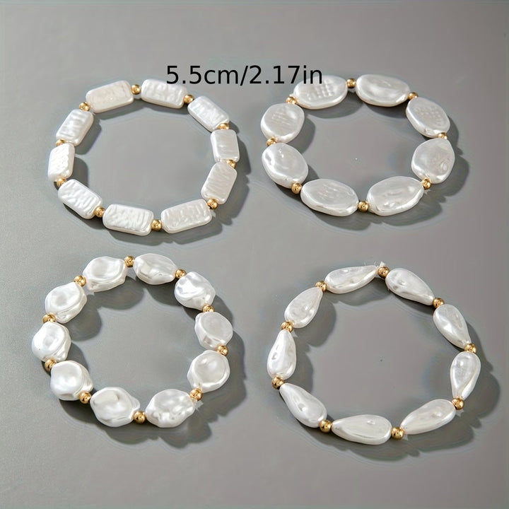 Set di 4 Bracciali in Perle