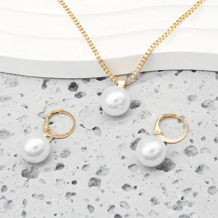 Set di Collana Elegante e Raffinata con Perle