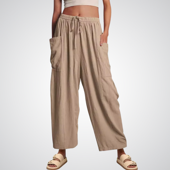ELENA | Pantaloni Comodi a Gamba Larga