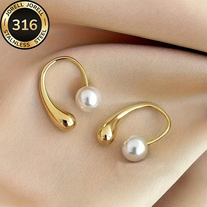 Orecchini Minimalisti Arc Pearl