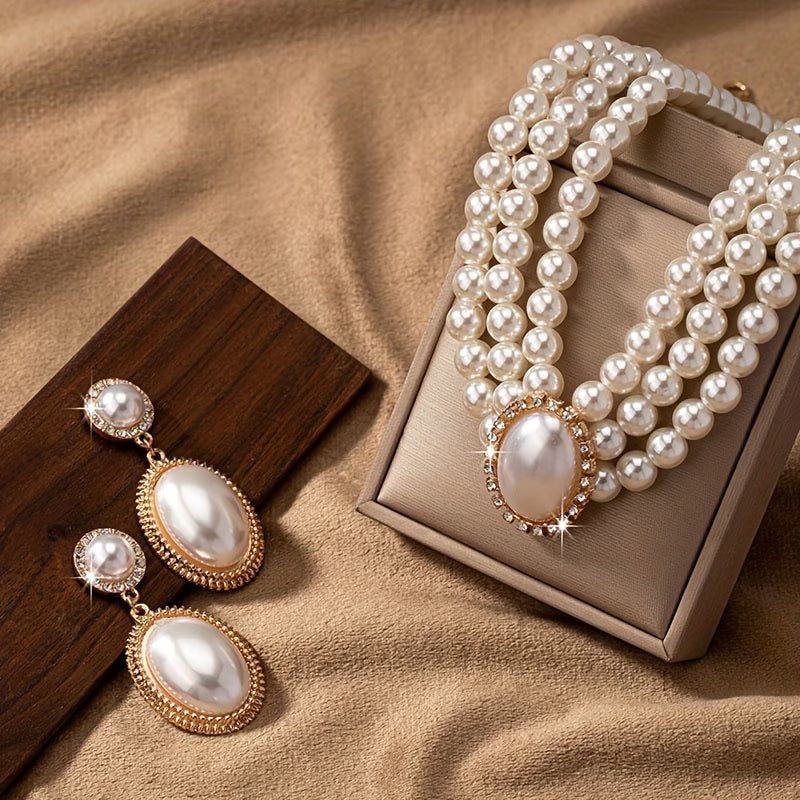 Set di Gioielli con Perle Classiche
