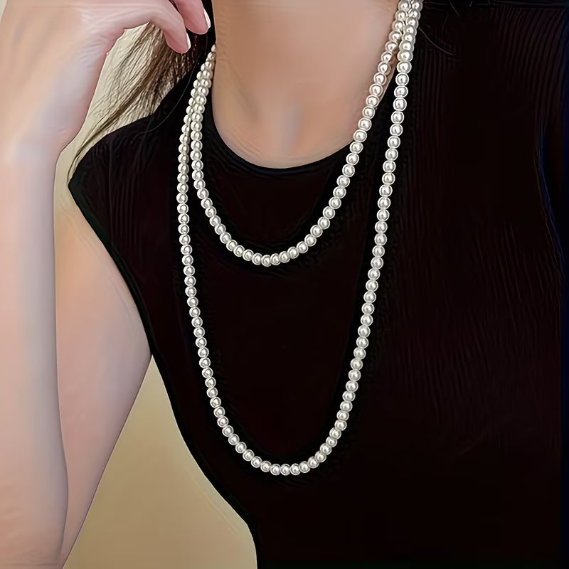 Collana Doppia Perla Senza Tempo