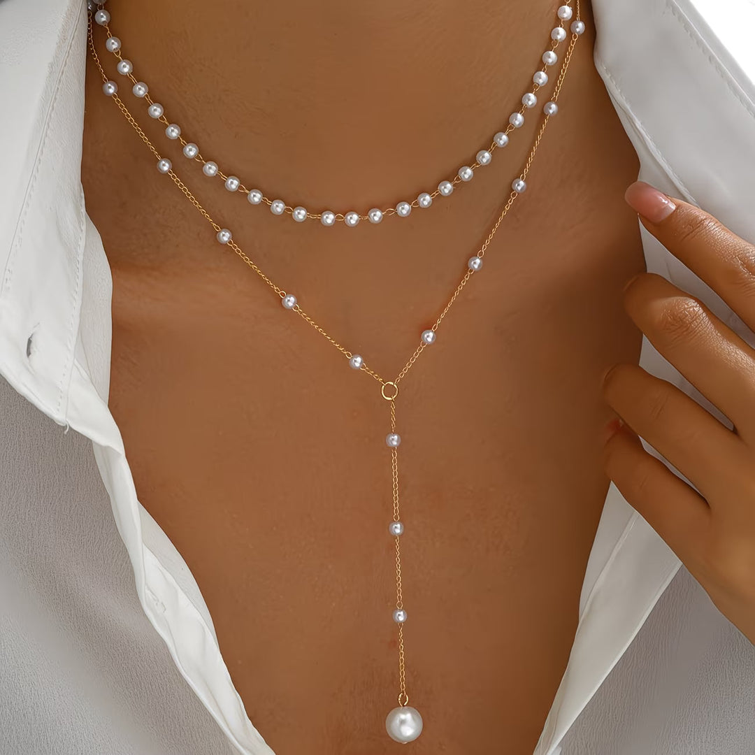 Collana a filo di perle graduate