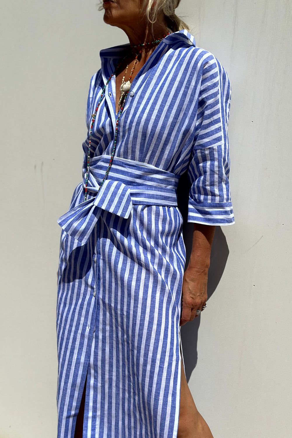 Kelly | Abito Camicia a Righe con Comfort Elegante