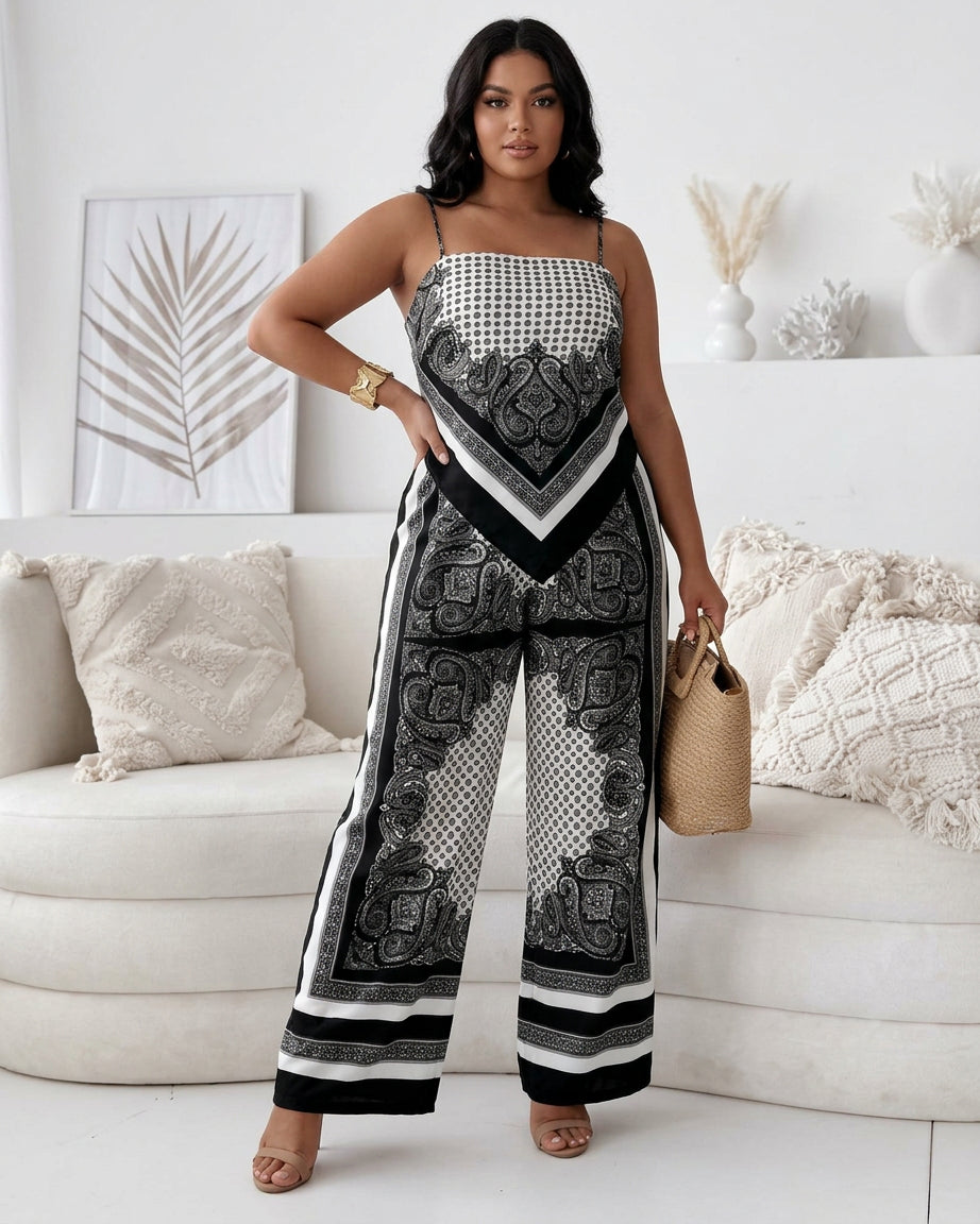Helen | Set di Abbigliamento Elegante con Top e Pantaloni per Vacanza