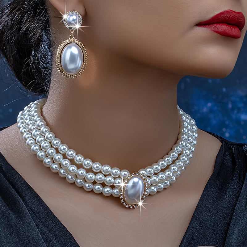 Set di Gioielli con Perle Classiche