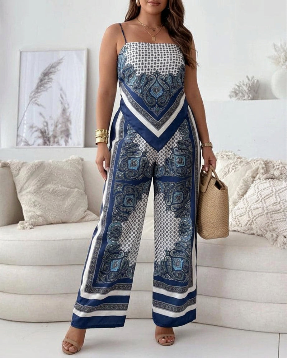Helen | Set di Abbigliamento Elegante con Top e Pantaloni per Vacanza