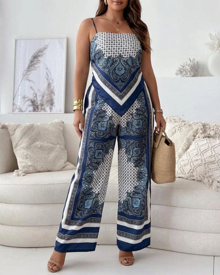 Helen | Set di Abbigliamento Elegante con Top e Pantaloni per Vacanza