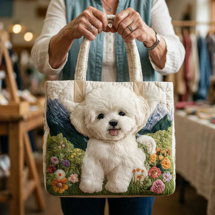 Borsa Artigianale Trapuntata - Cane Incantato
