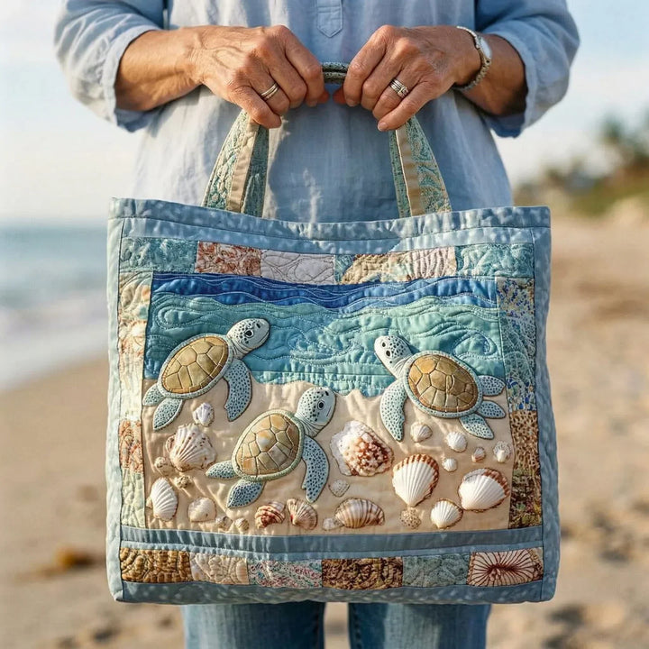 Borsa Artigianale Trapuntata - Tartarughe Marine