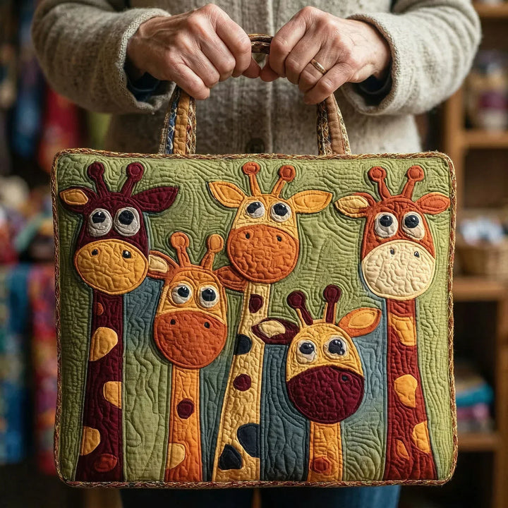 Borsa Tote Trapuntata - Giraffa