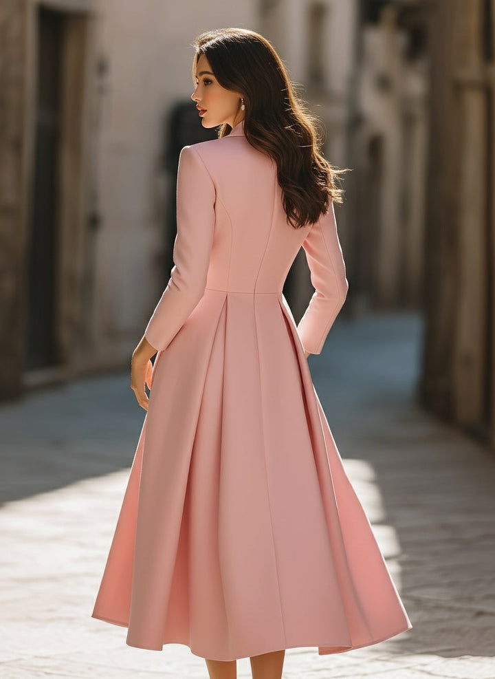 CIELO | Elegante Vestito Midi con Blazer Pieghettato