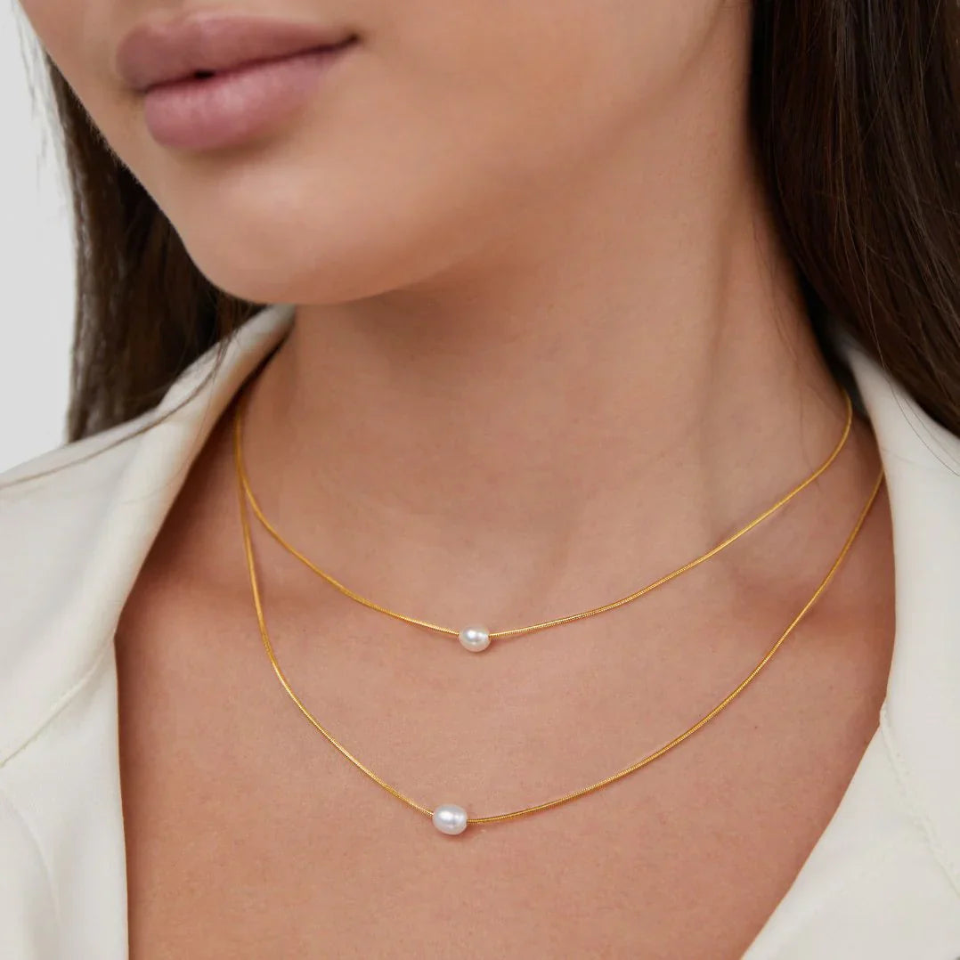Collana di Perle Stratificate e Sofisticate