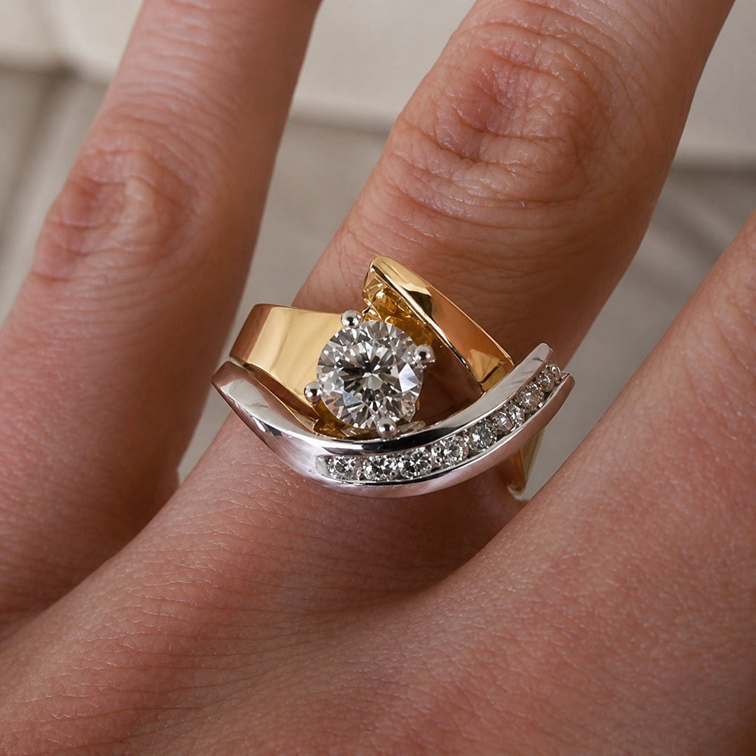 Anello Artistico Bicolore