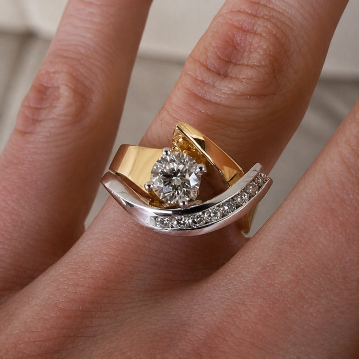 Anello Artistico Bicolore