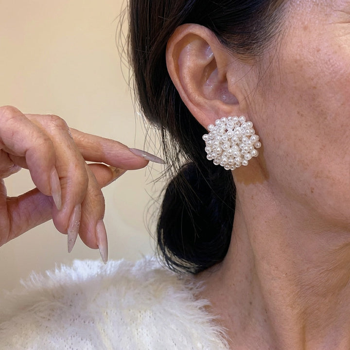 Orecchini Classici con Perle Intarsiate