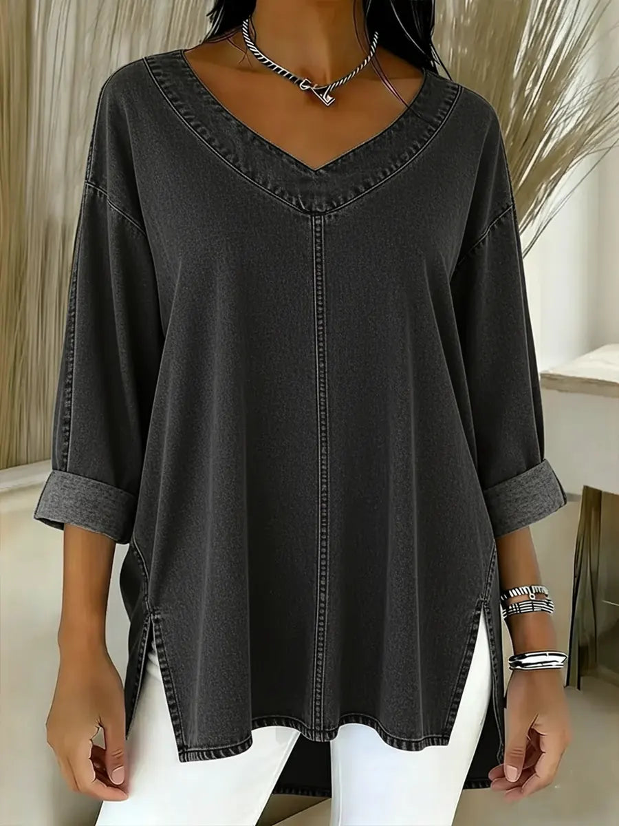 Lucy | Top in Denim Elegante