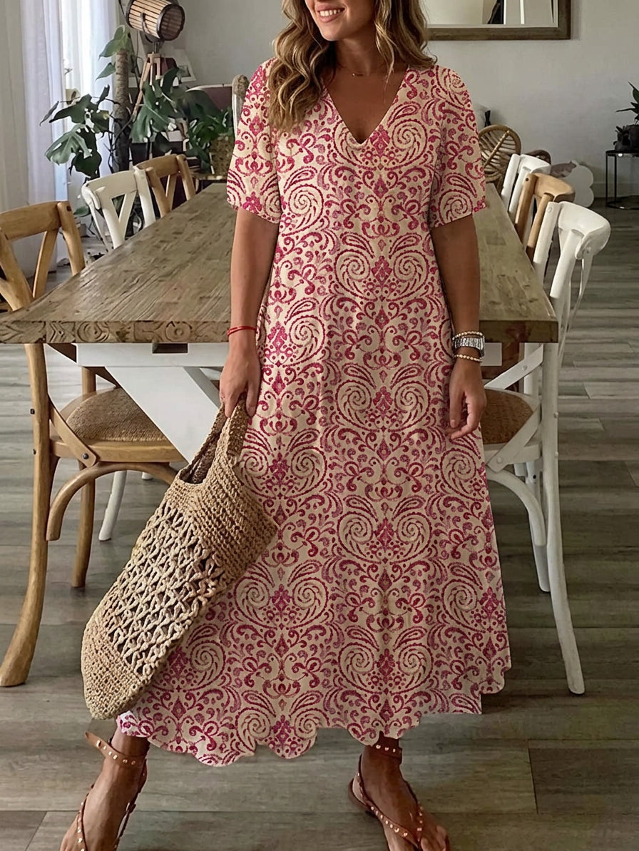 Rosalind - Abito Boho con Copertura per Pancia