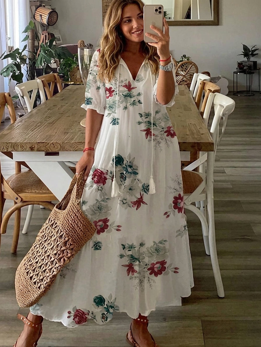 Rosalind - Abito Boho con Copertura per Pancia